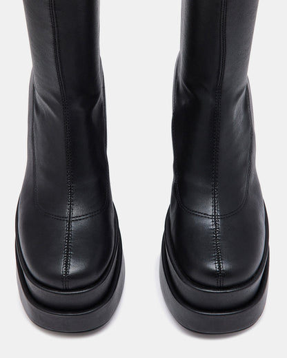 CYPRESS Black Women's Platform Vegan Leather Boots