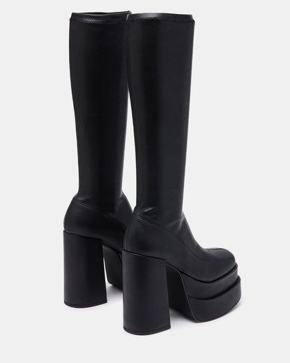 CYPRESS Black Women's Platform Vegan Leather Boots