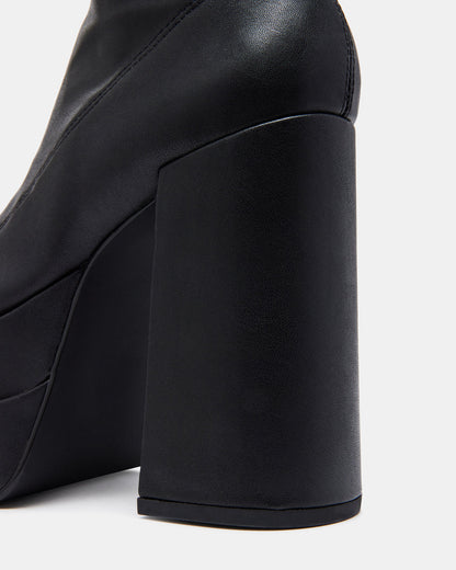 CYPRESS Black Women's Platform Vegan Leather Boots