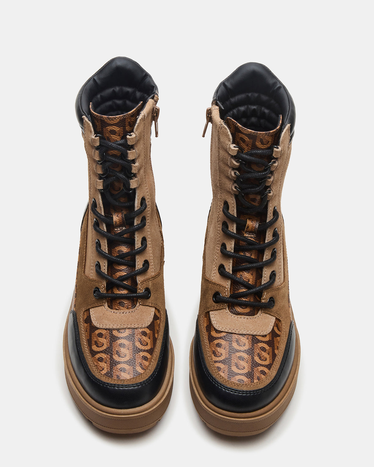 HIKER Tan Multi Platform Lug Lace-Up Women's Anke Boot