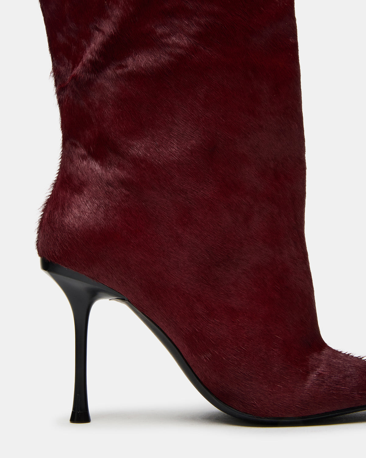 ALLURING Red Over-The-Knee Square-Toe Heeled Women's Boot