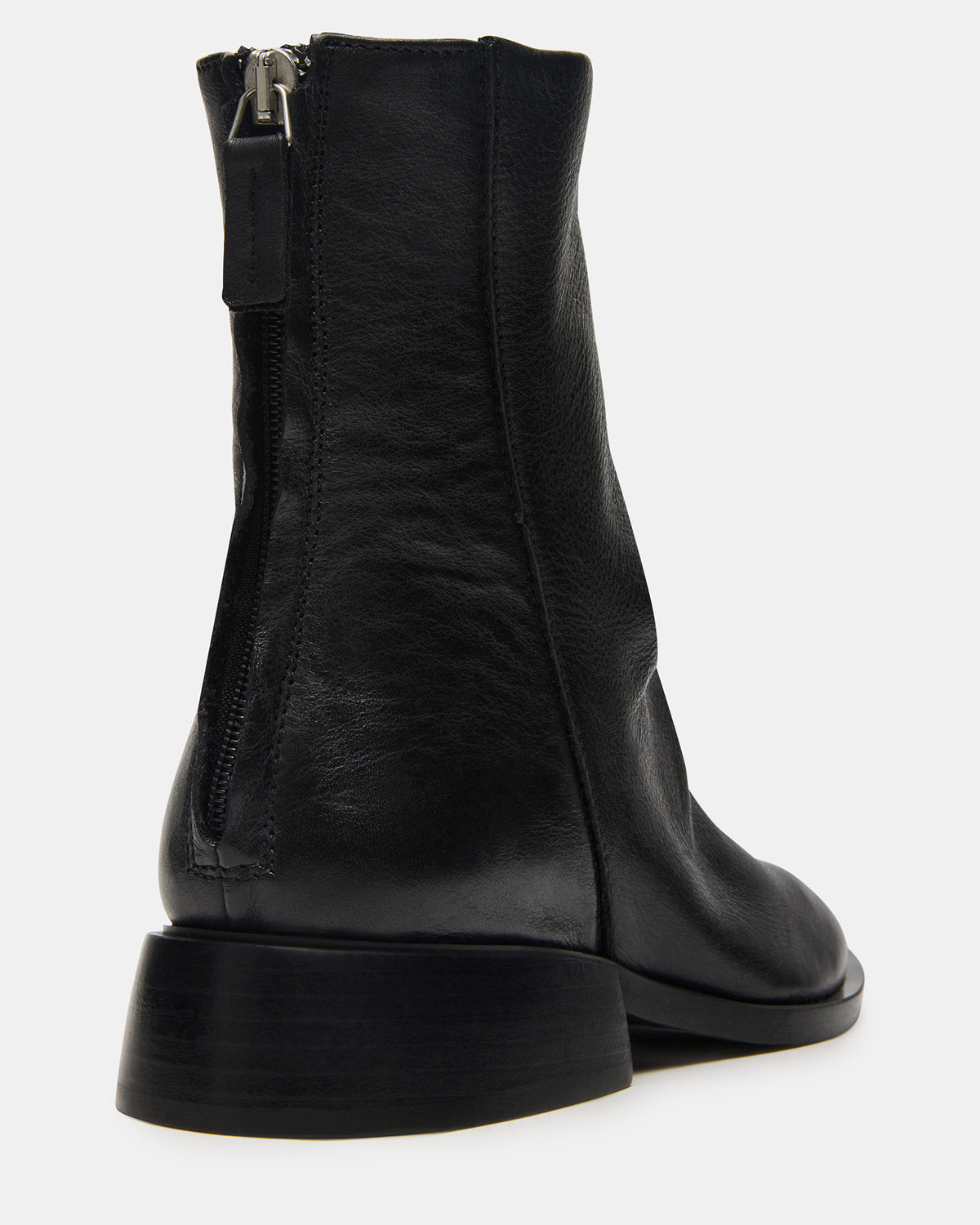 NEXIE Black Leather Women's Pointed-Toe Ankle Boot