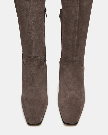 STRATUS Grey Suede Over-The-Knee Boot | Women's Boots