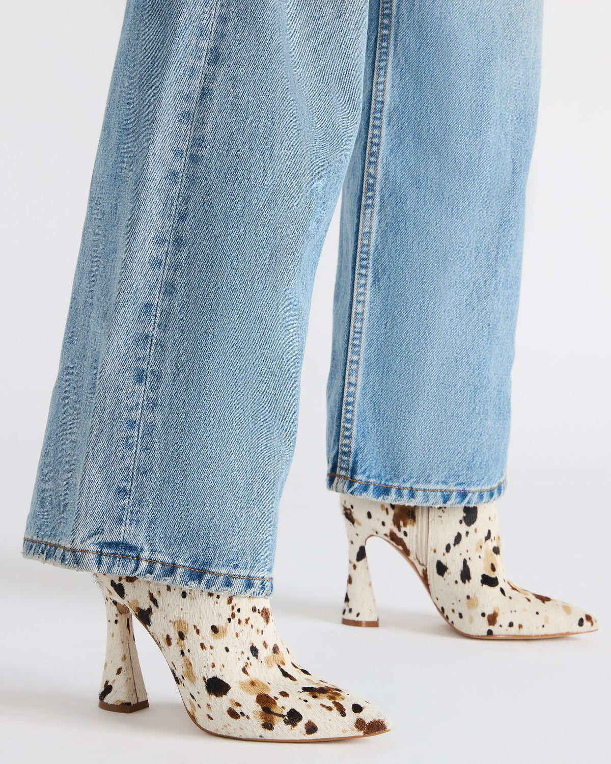 BOLERO Tan Multi Pointed-Toe Heeled Women's Ankle Boot