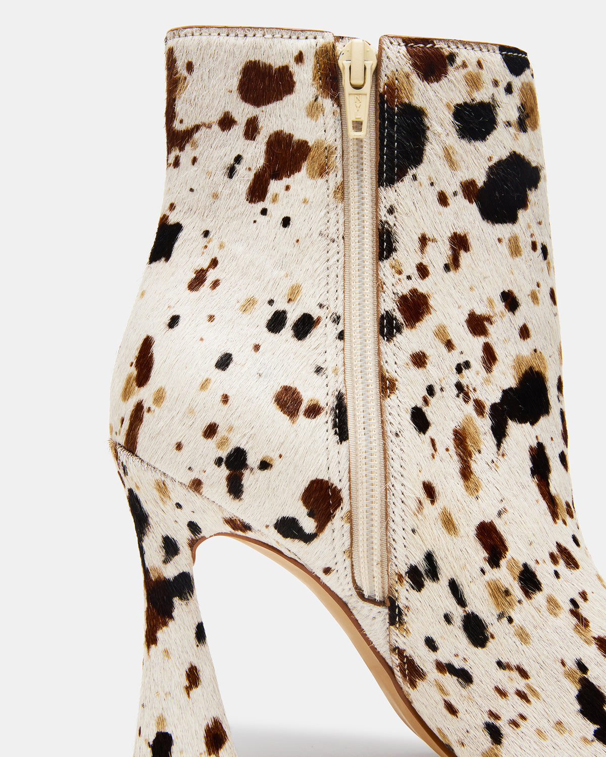 BOLERO Tan Multi Pointed-Toe Heeled Women's Ankle Boot