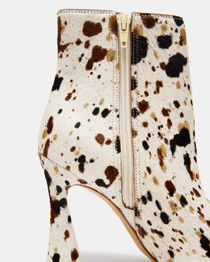 BOLERO Tan Multi Pointed-Toe Heeled Women's Ankle Boot