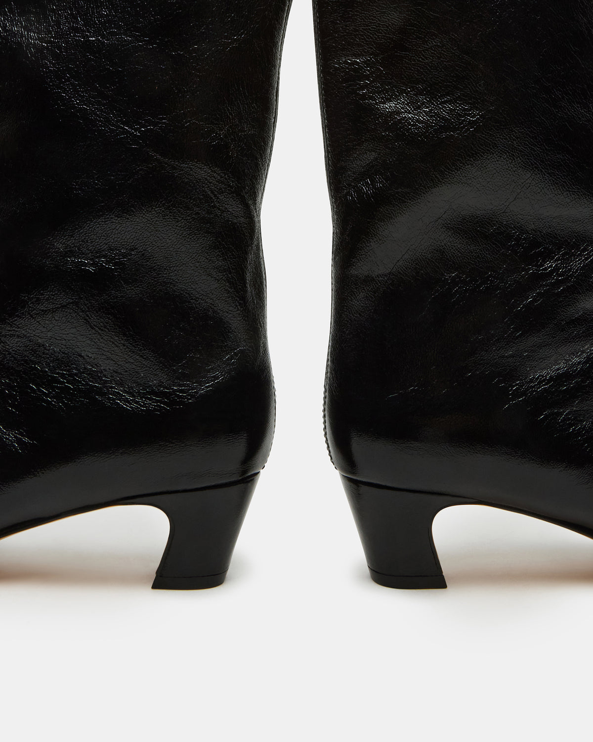 LYTTON Black Patent Pointed-Toe Kitten Heel Women's Ankle Boot