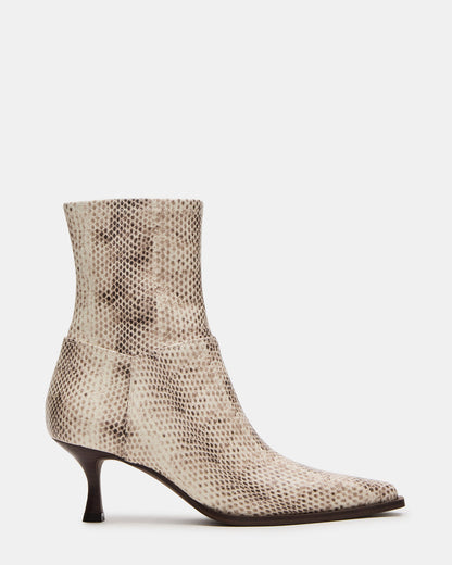 STASIA Natural Snake Pointed-Toe Kitten Heel Women's Ankle Boot