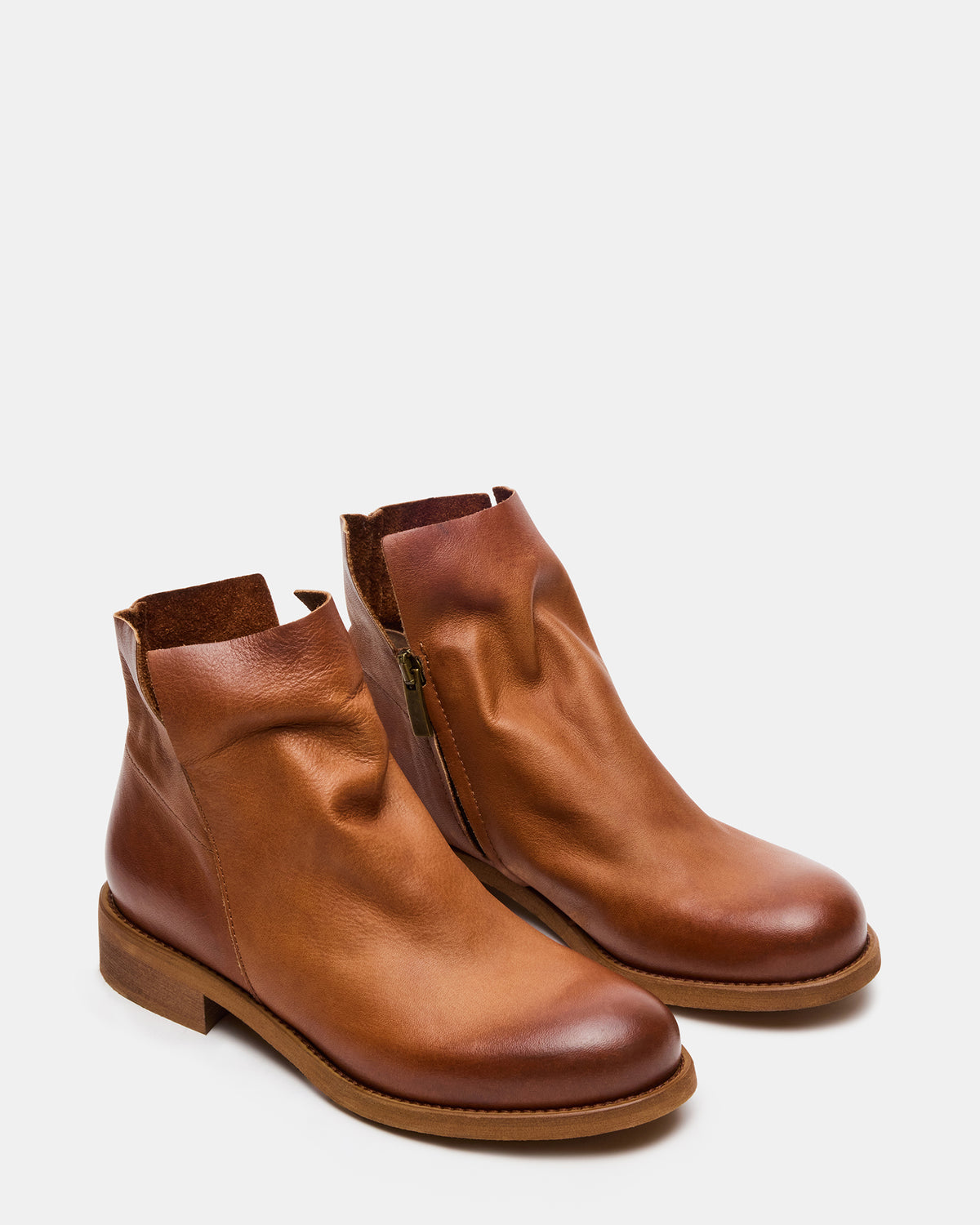 HUGHIE Tan Leather Women's Ankle Boot