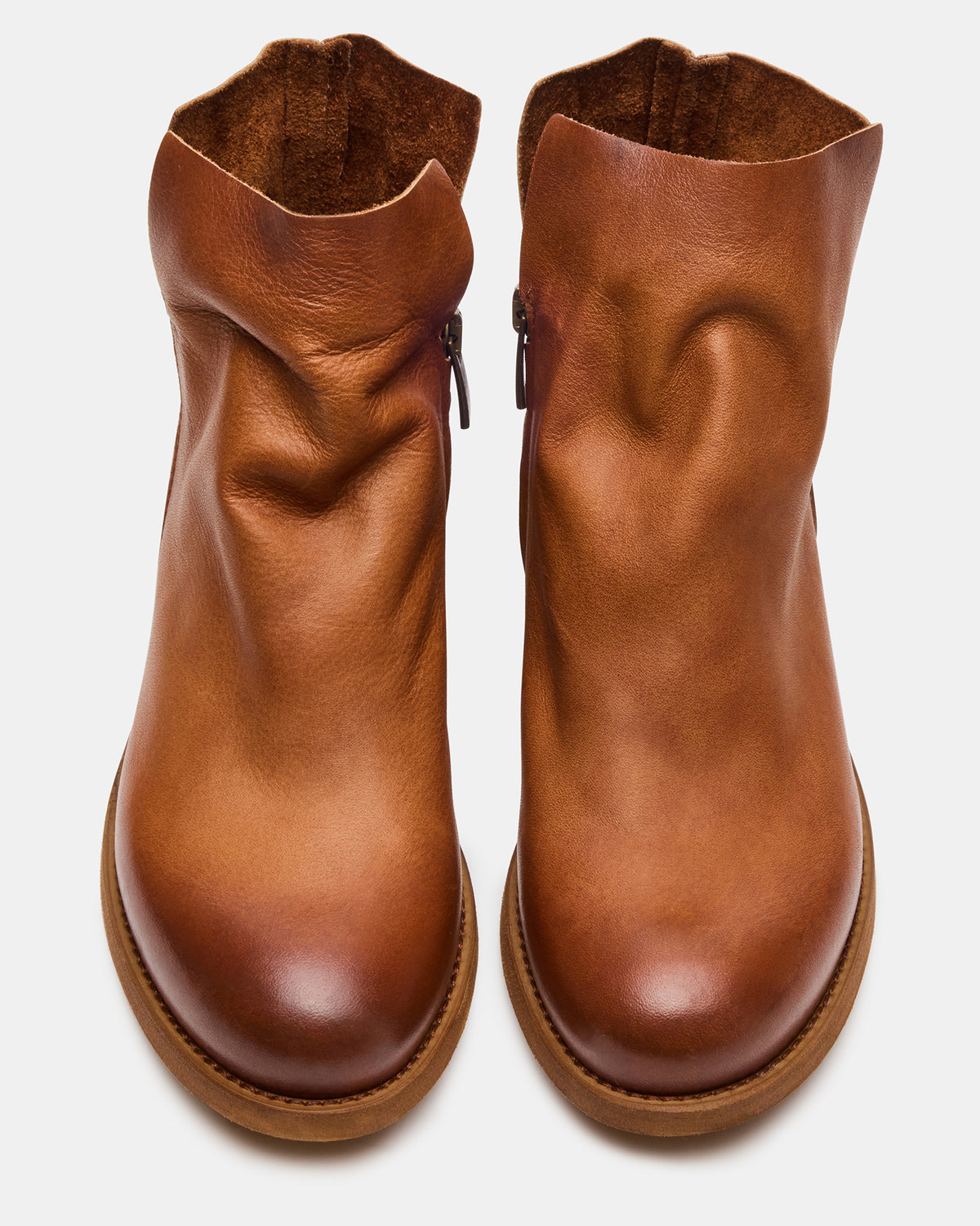 HUGHIE Tan Leather Women's Ankle Boot
