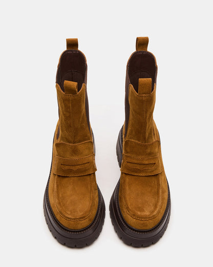 CONWAY Coganc Suede Platform Lug Chelsea Women's Ankle Boot