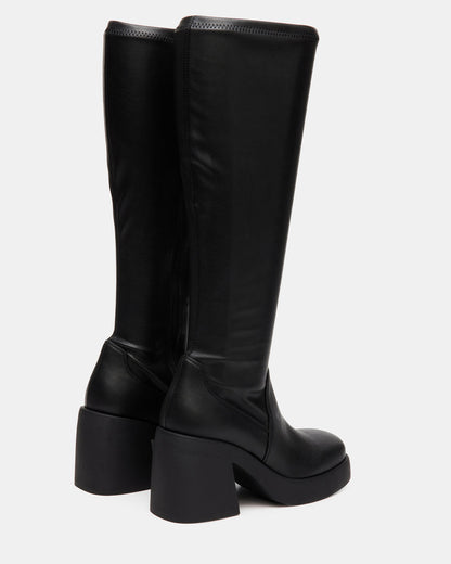 BERKLEIGH Black Wide Calf Women's Knee High Boot