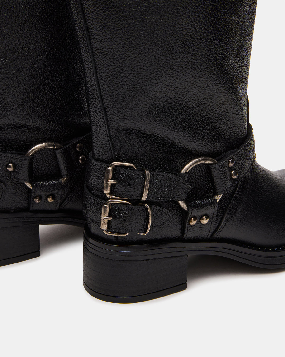 ASTOR Black Leather Wide Calf Knee-High Women's Boot