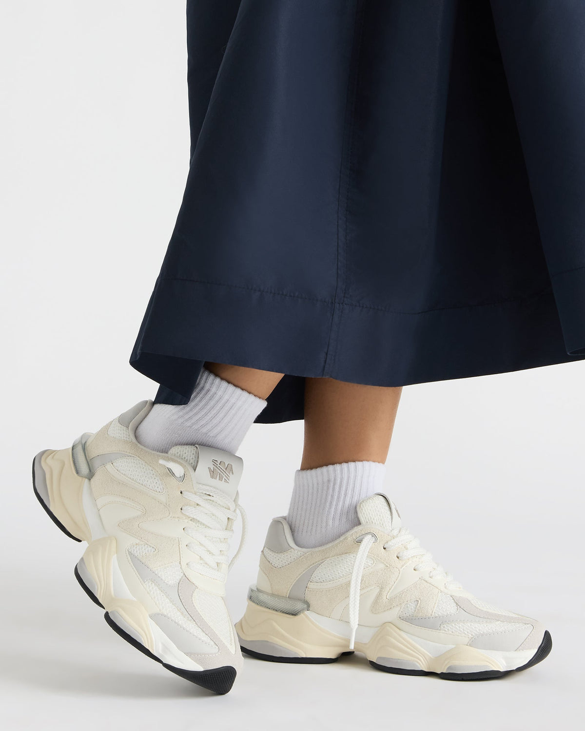 SEBI White Multi Low-Top Lace-Up Women's Sneaker