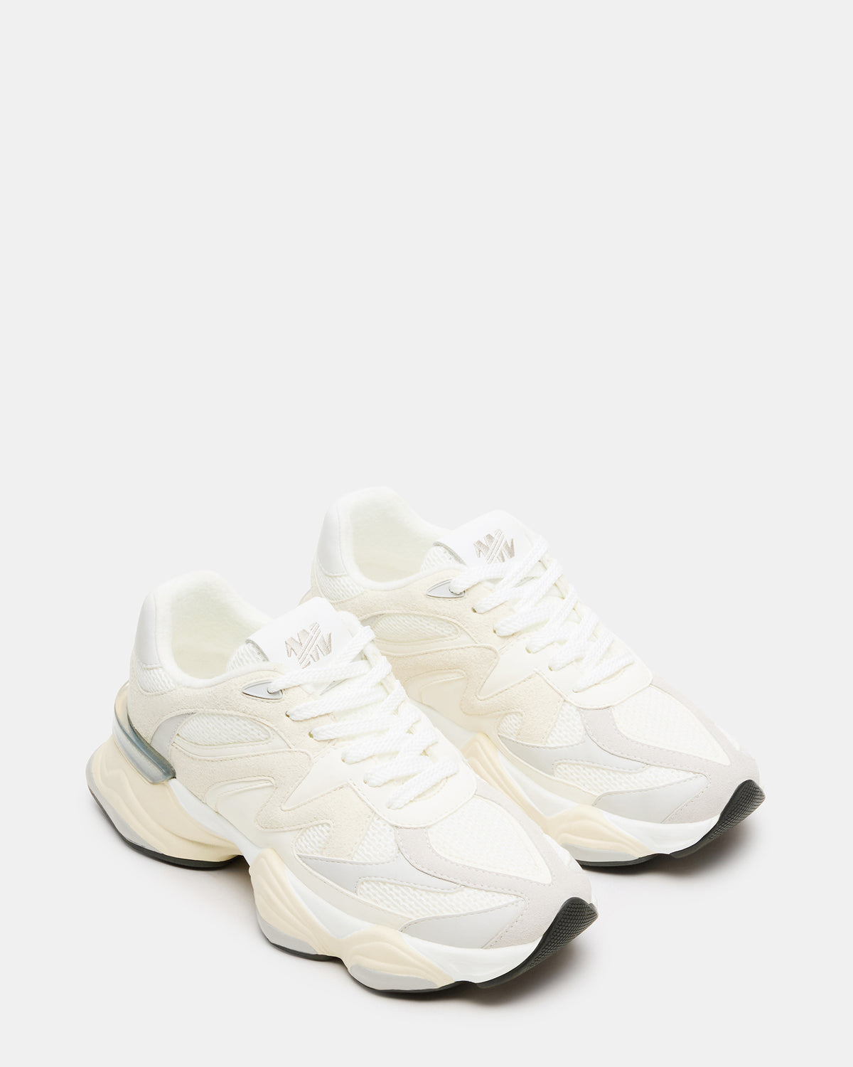SEBI White Multi Low-Top Lace-Up Women's Sneaker