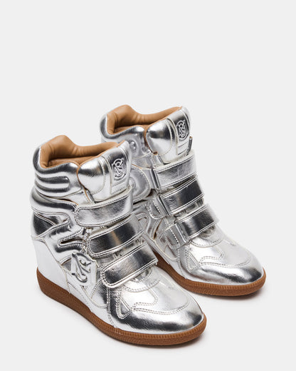 MAVIS Silver High-Top Velcro Women's Sneaker