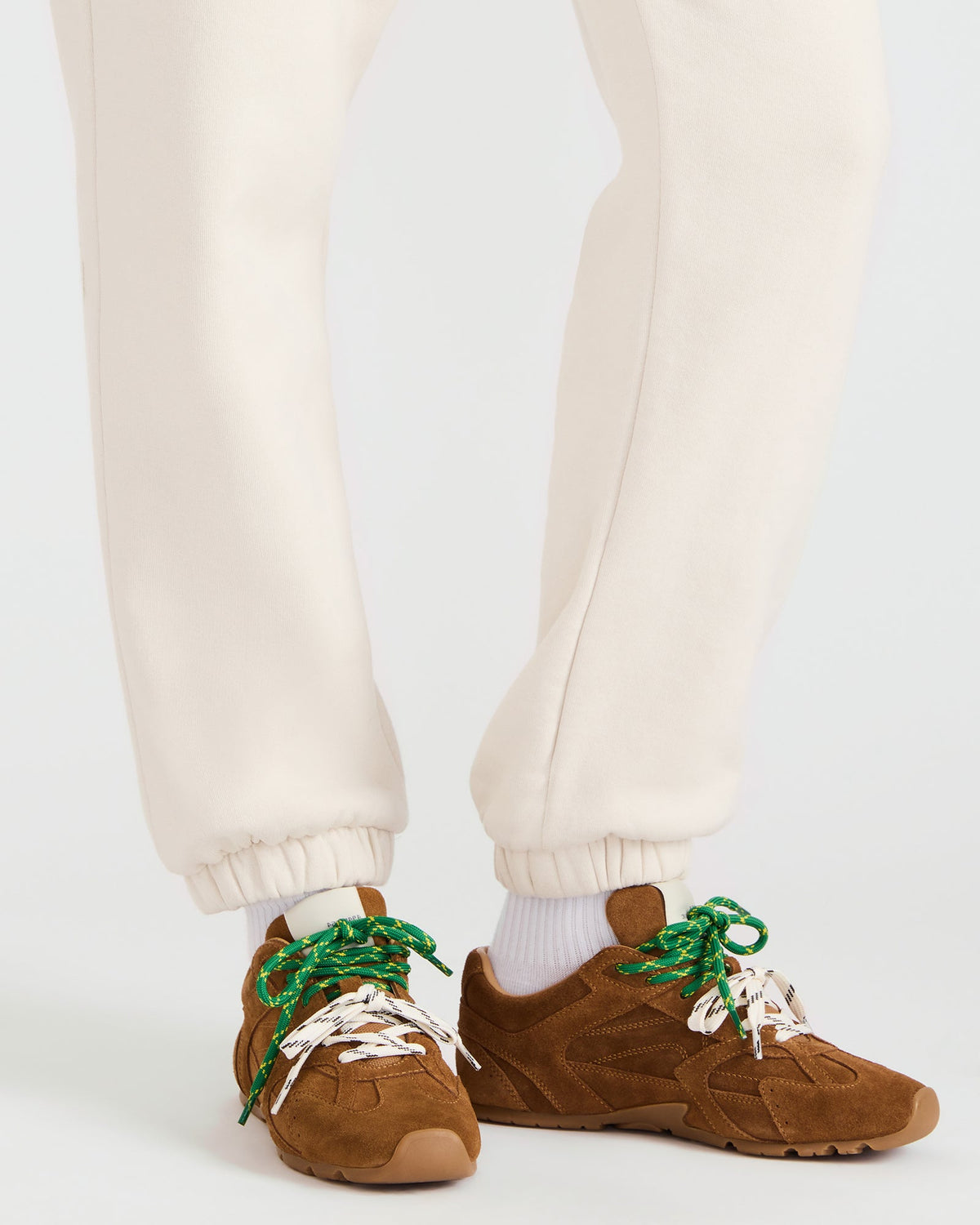 AZIEL Camel Suede Low-Top Lace-Up Women's Sneakers
