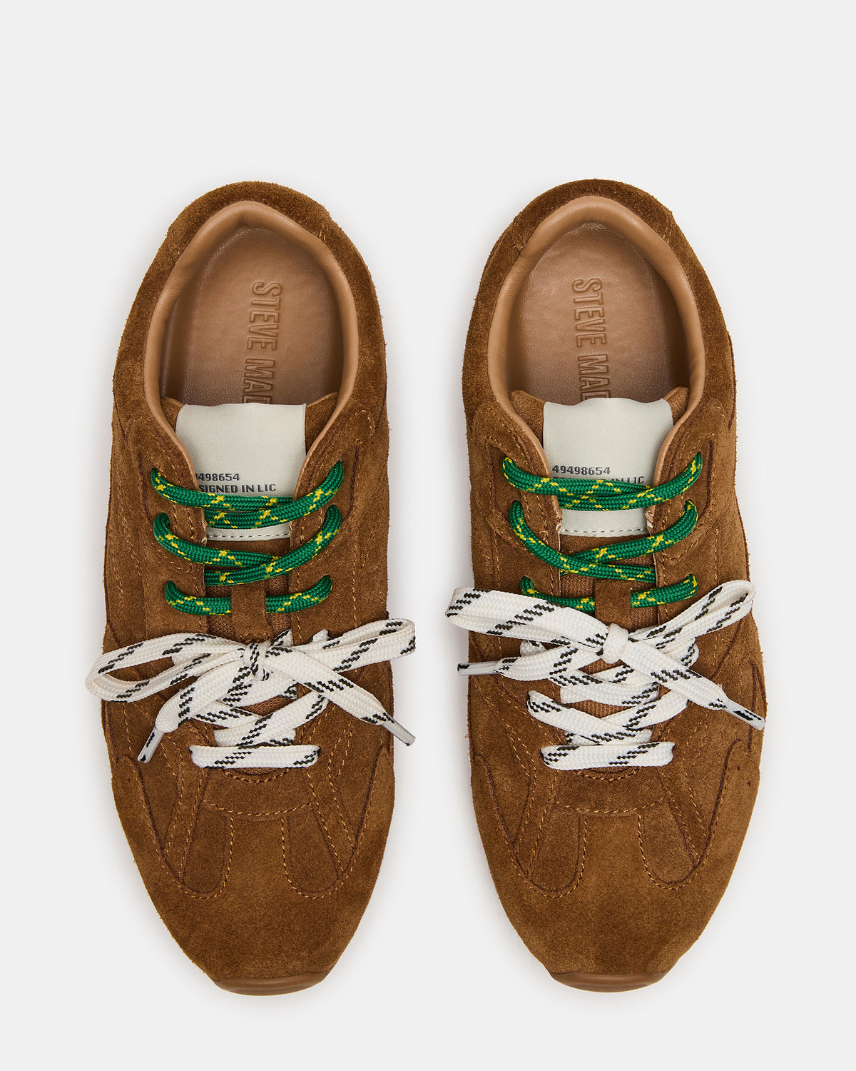 AZIEL Camel Suede Low-Top Lace-Up Women's Sneakers
