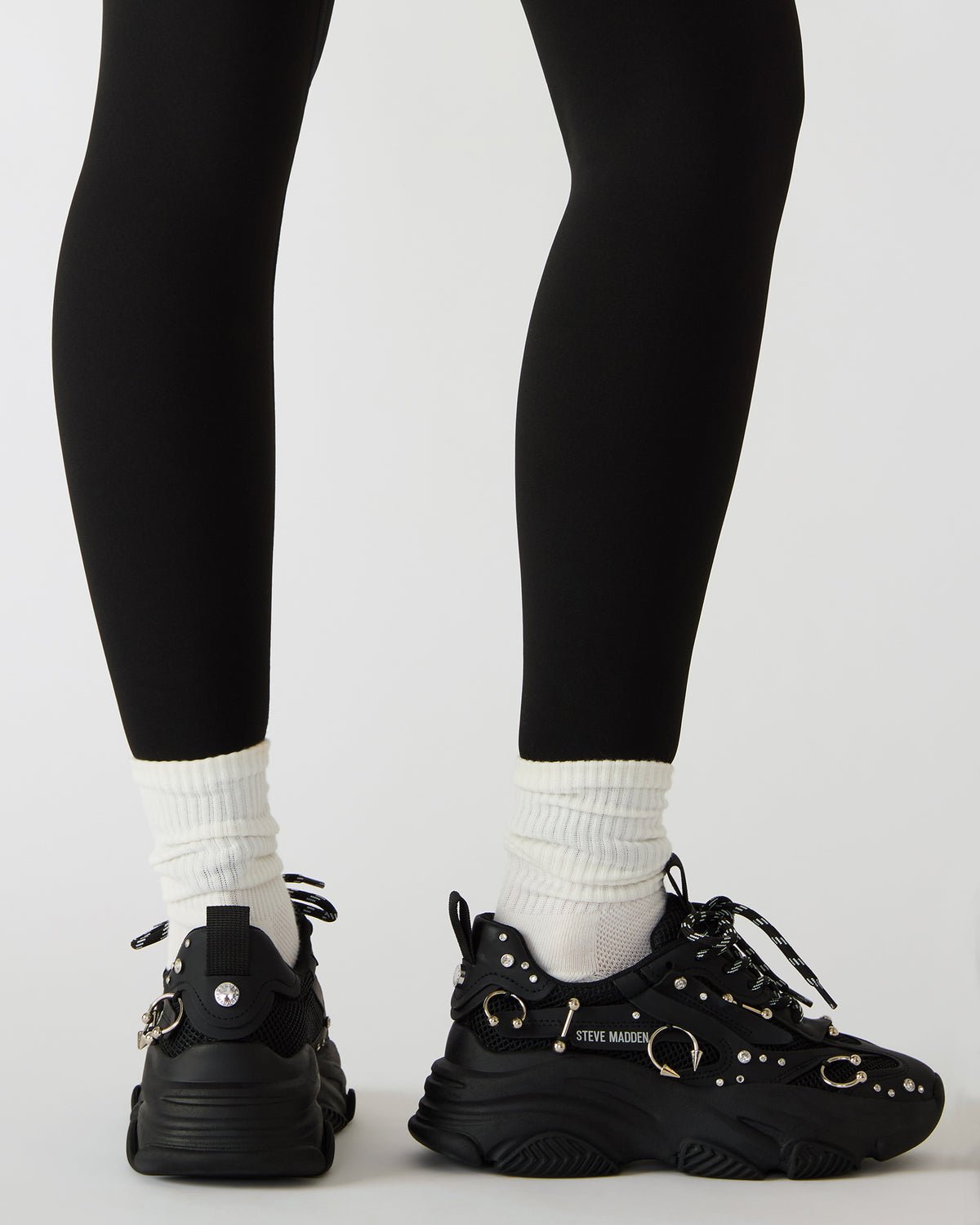 POSSESSION Piercing Black Platform Lace-Up Women's Sneaker
