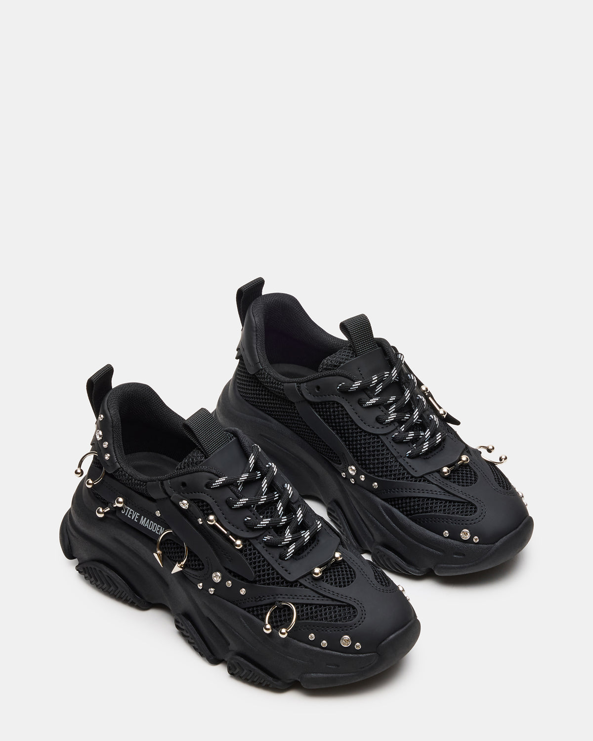 POSSESSION Piercing Black Platform Lace-Up Women's Sneaker