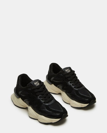 SEBI Black Low-Top Lace-Up Women's Sneaker