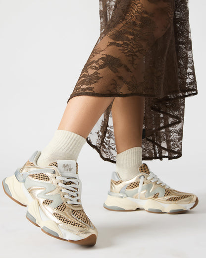 SEBI Gold Multi Low-Top Lace-Up Women's Sneaker