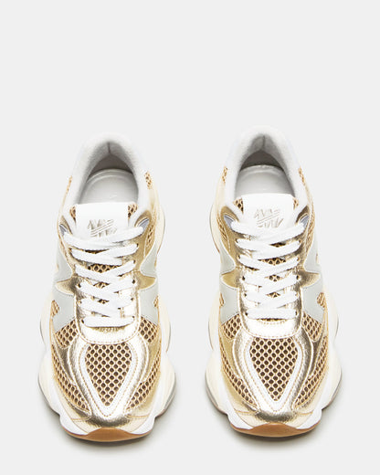 SEBI Gold Multi Low-Top Lace-Up Women's Sneaker
