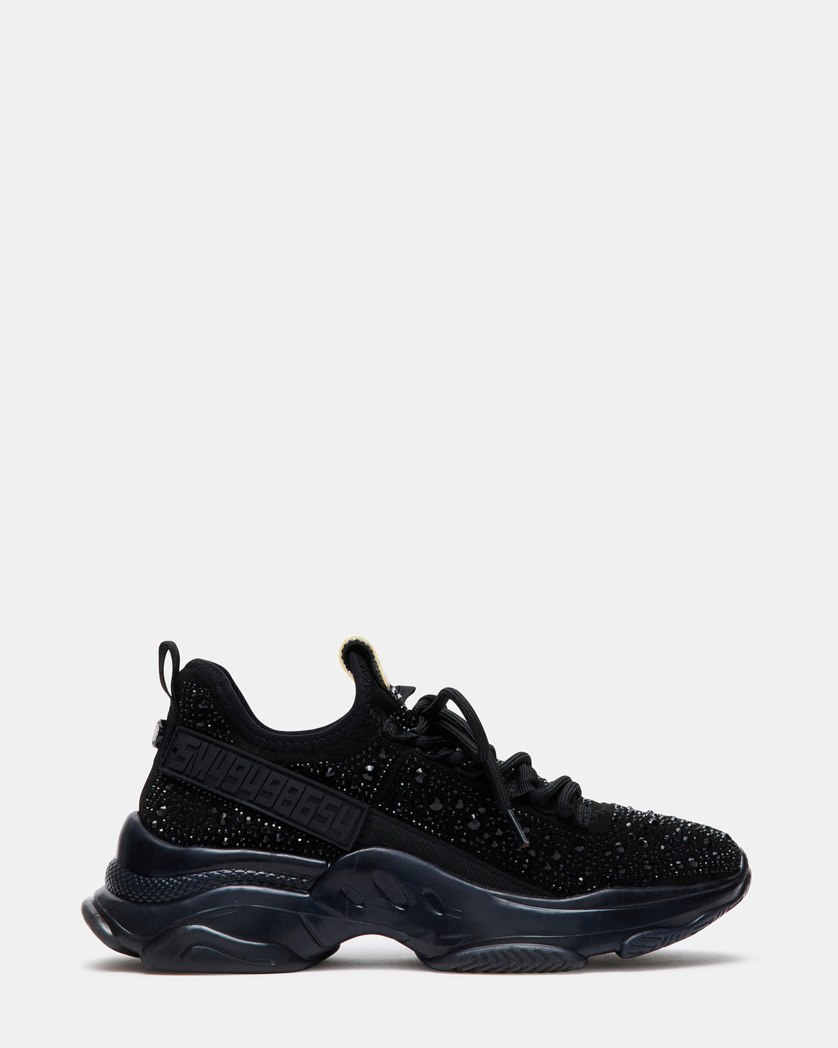 MAXIMA Black Rhinestones Women's Sneakers