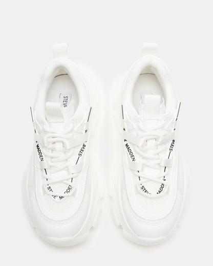 RECOUPE White Women's Chunky Platform Low-Top Sneaker