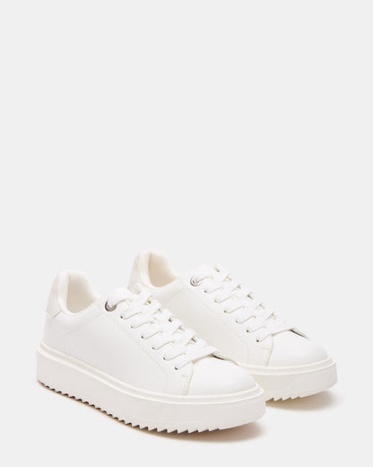 CATCHER White Suede Women's Low-Top Lace-Up Sneaker