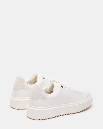 CATCHER White Suede Women's Low-Top Lace-Up Sneaker