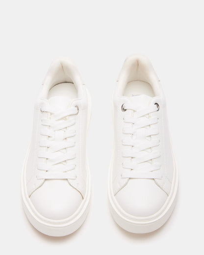 CATCHER White Suede Women's Low-Top Lace-Up Sneaker