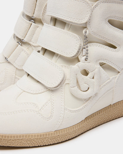 MAVIS White Suede High-Top Velcro Women's Sneaker