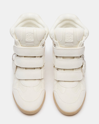 MAVIS White Suede High-Top Velcro Women's Sneaker