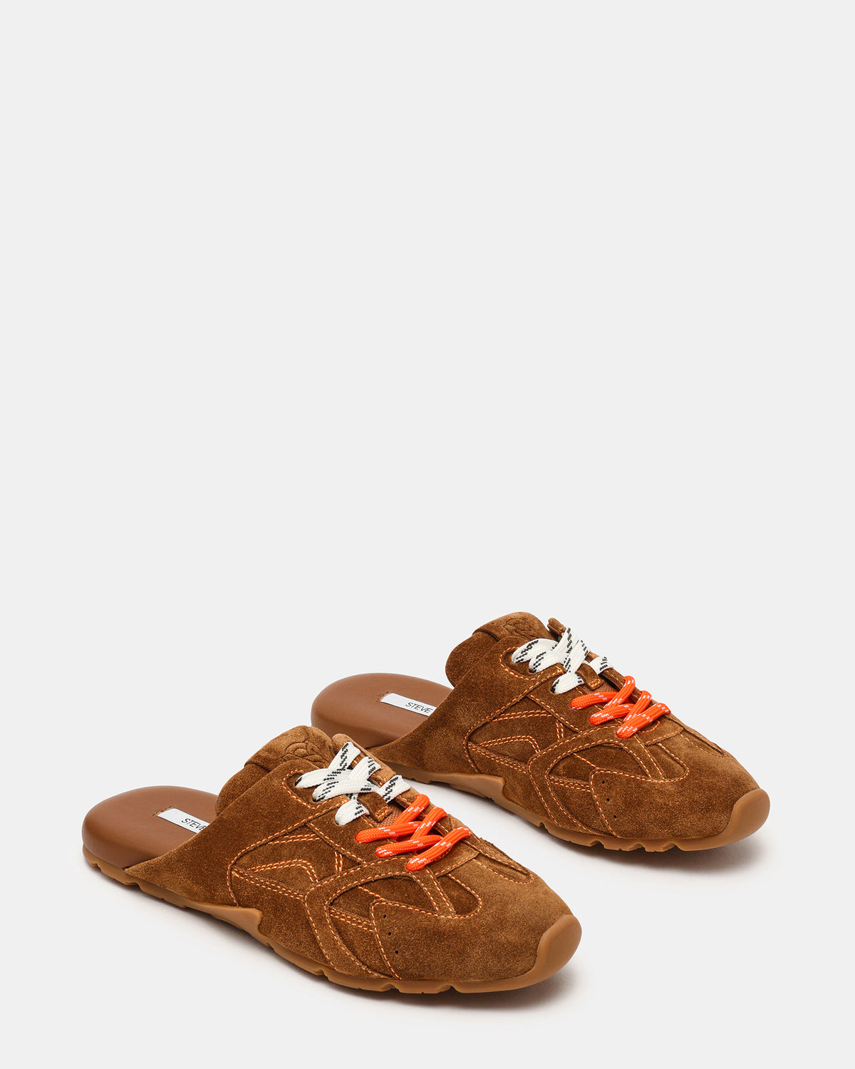AZIEL MULE Chestnut Suede Low-Top Lace-Up Slip-On Women's Sneaker