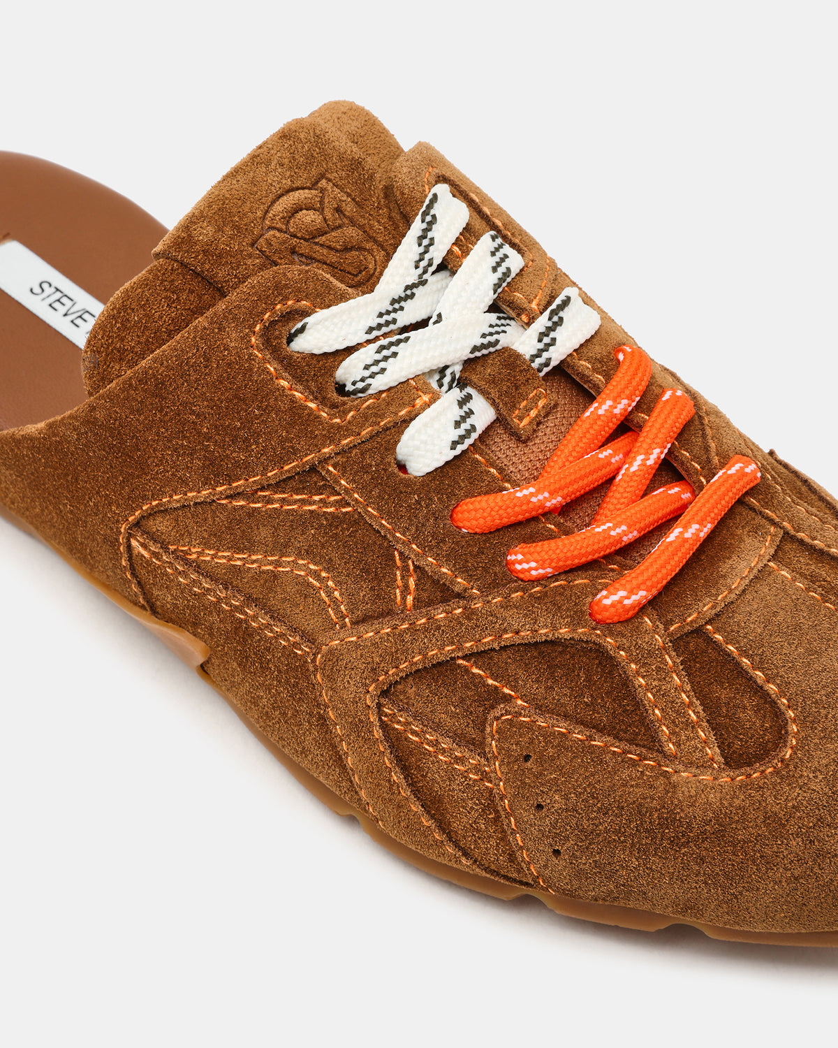 AZIEL MULE Chestnut Suede Low-Top Lace-Up Slip-On Women's Sneaker