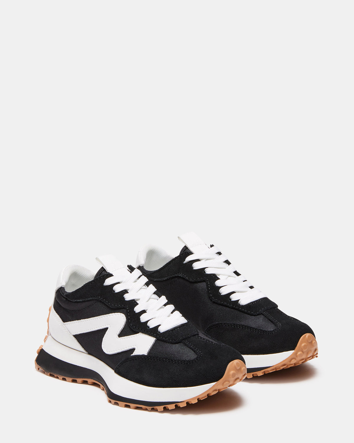 CAMPO Black/White Lace-Up Women's Sneaker