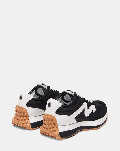 CAMPO Black/White Lace-Up Women's Sneaker