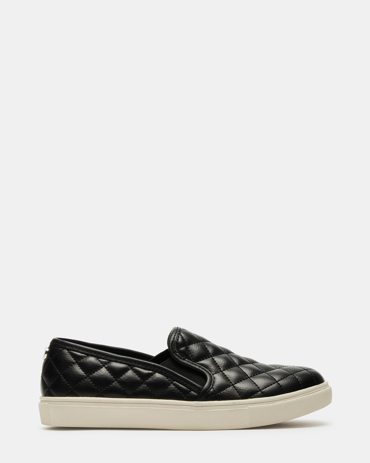 ECENTRCQ Black Leather Women's Slip On Sneakers