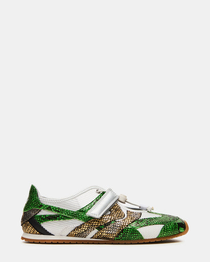 VIPER Green Multi Low-Top Velcro Women's Sneaker