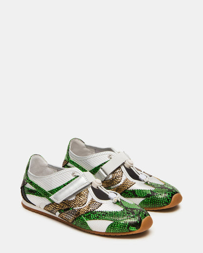 VIPER Green Multi Low-Top Velcro Women's Sneaker
