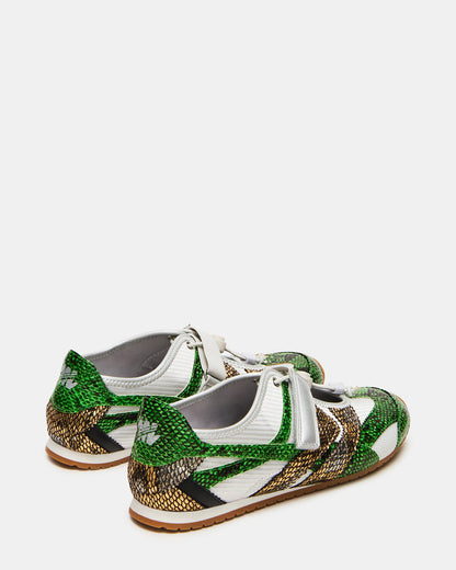 VIPER Green Multi Low-Top Velcro Women's Sneaker