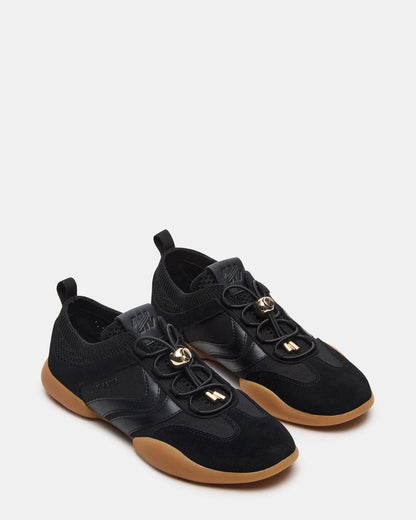REBOOT Black Glitter Black Low-Top Lace-Up Women's Sneaker