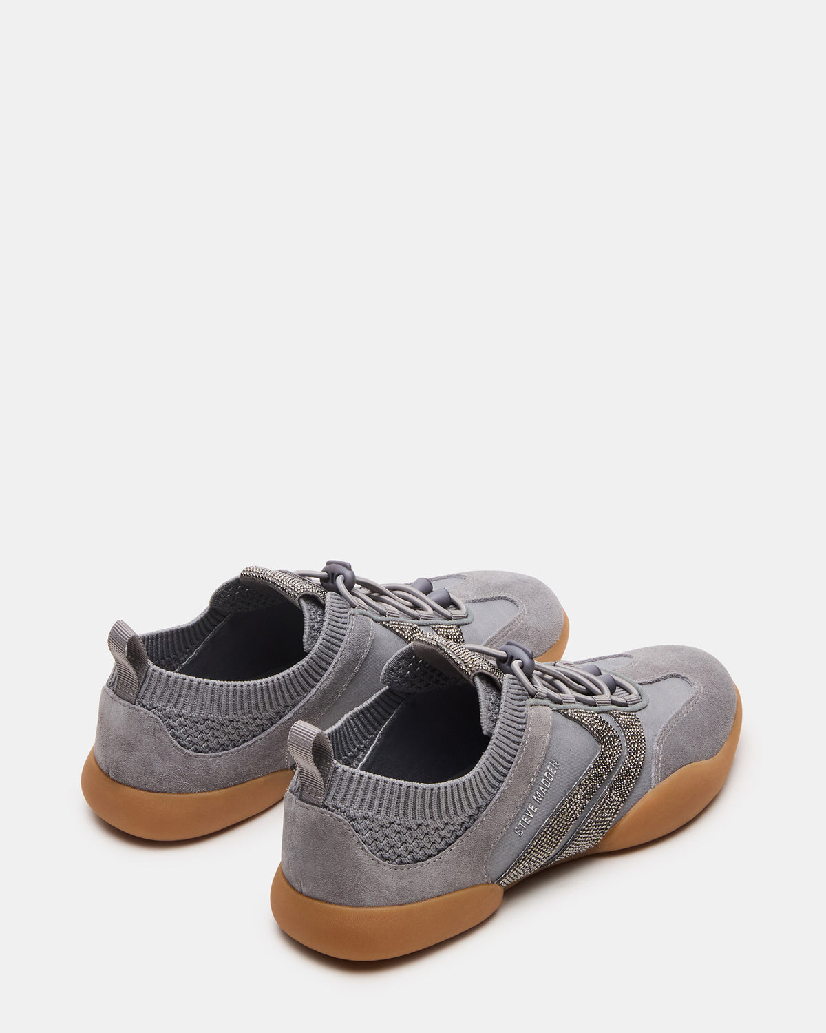 REBOOT Grey Rhinestones Low-Top Lace-Up Women's Sneaker