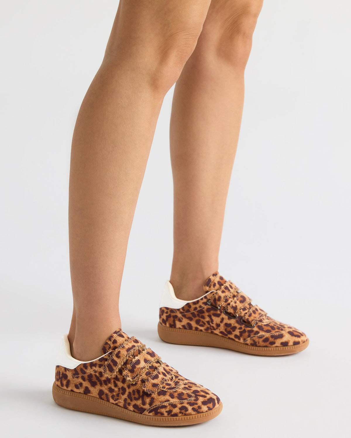 MOMENTUM Leopard Velcro Low-Top Women's Sneakers