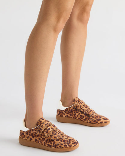 MOMENTUM Leopard Velcro Low-Top Women's Sneakers