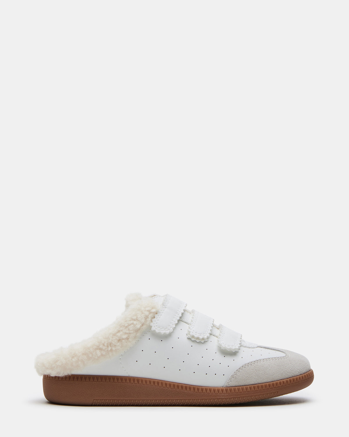 MEMENTO Faux Fur White Multi Slip-On Women's Sneaker