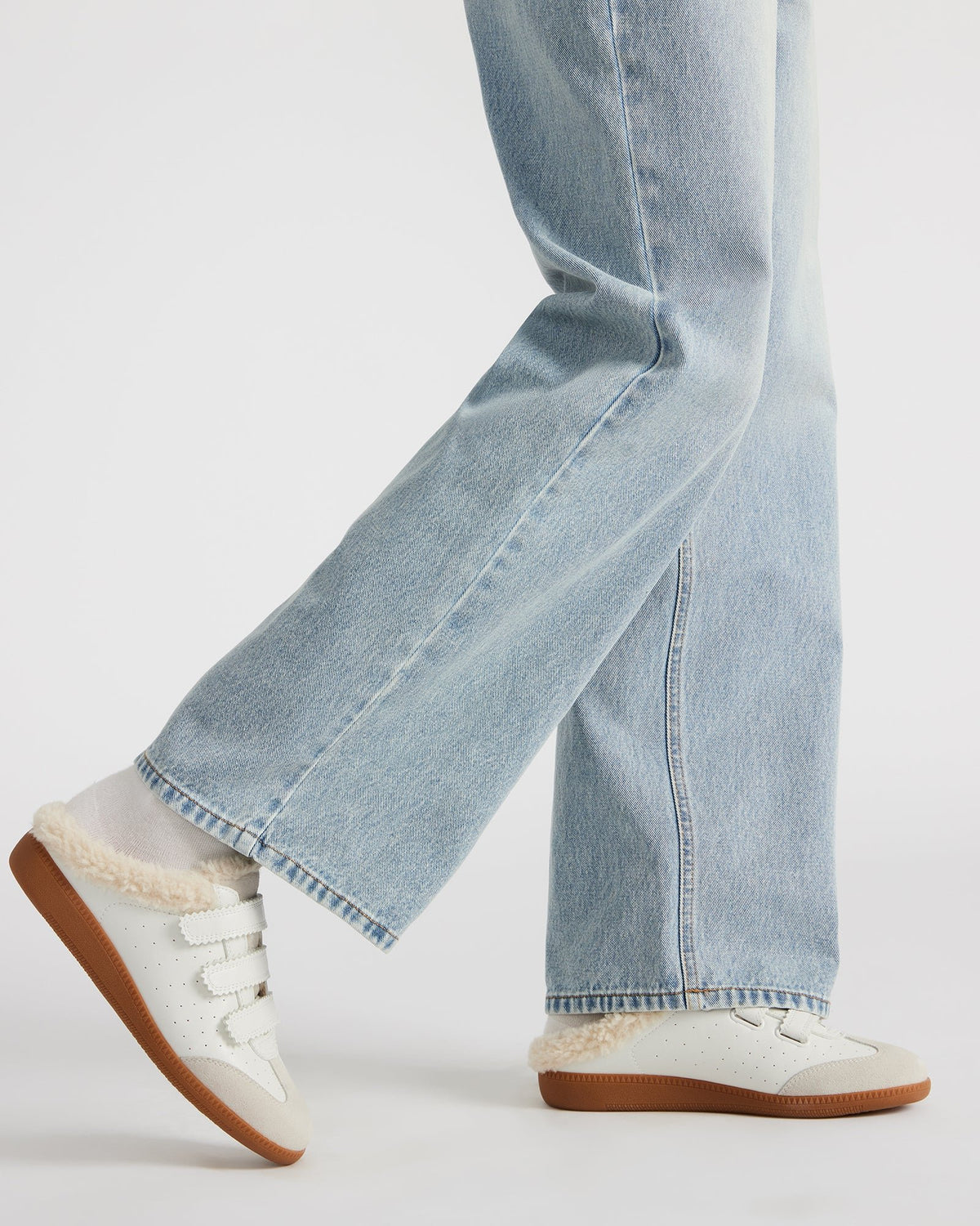 MEMENTO Faux Fur White Multi Slip-On Women's Sneaker