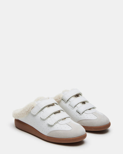 MEMENTO Faux Fur White Multi Slip-On Women's Sneaker
