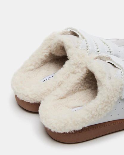 MEMENTO Faux Fur White Multi Slip-On Women's Sneaker